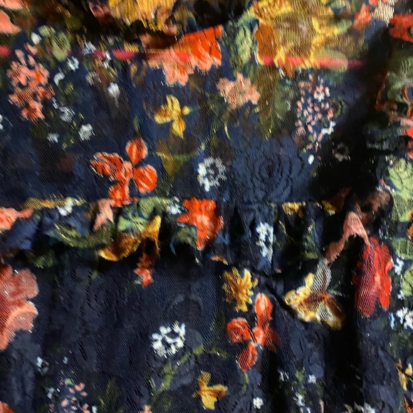 SHEIN Navy Blue Multicolor Floral Lace Dress - Picture 5 of 7